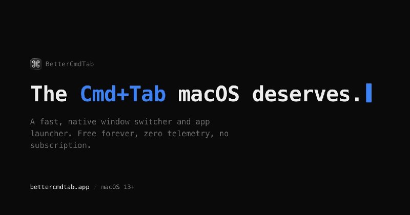 BetterCmdTab: Cmd+Tab Window Switcher for macOS