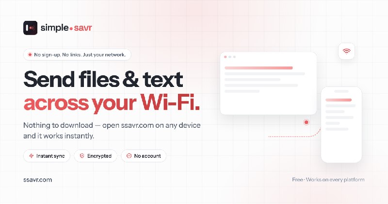Sync Text and Files Across Your WiFi Network | Simple.Savr